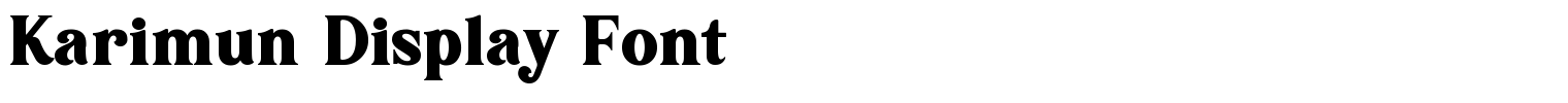 Karimun Display Font