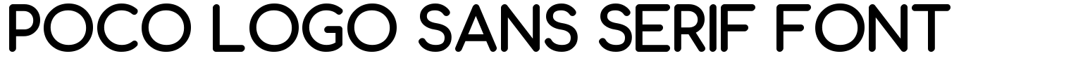 Poco Logo Sans Serif Font