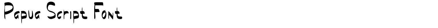 Papua Script Font