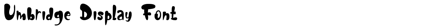 Umbridge Display Font