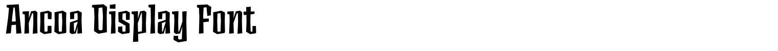 Ancoa Display Font