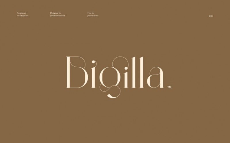 Download Bigilla Display Font Fontlot Com PSD Mockup Templates