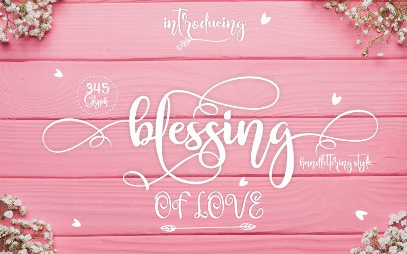 Blessing Calligraphy Font Fontlot Com