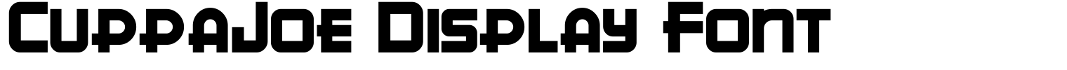 CuppaJoe Display Font