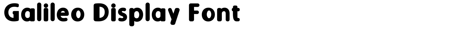 Galileo Display Font