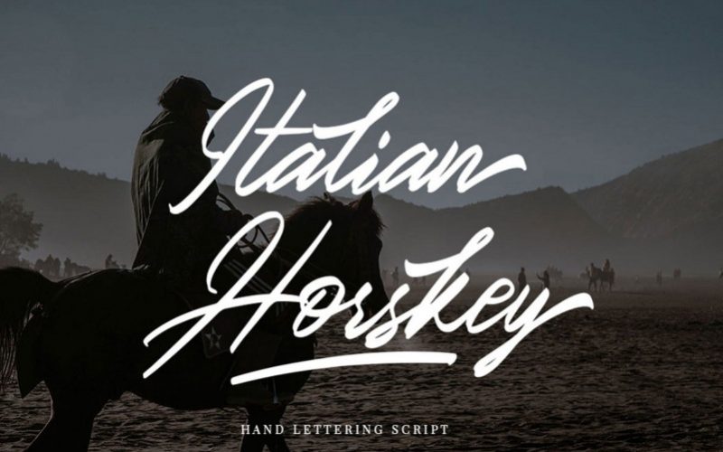 Italian Horskey Handwritten Font Fontlot Com