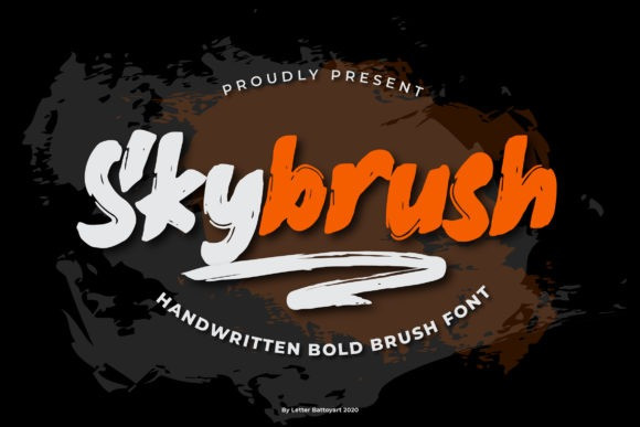 Download Free Skybrush Script Font Fontlot Com PSD Mockup Template
