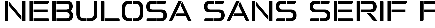 Nebulosa Sans Serif Font
