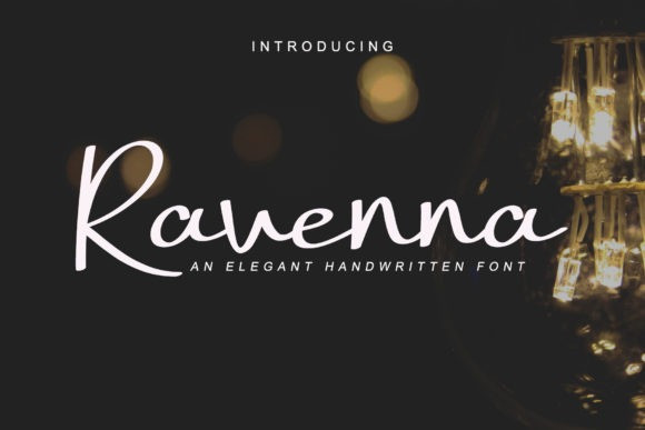 Download Free Ravenna Script Font Fontlot Com PSD Mockup Template