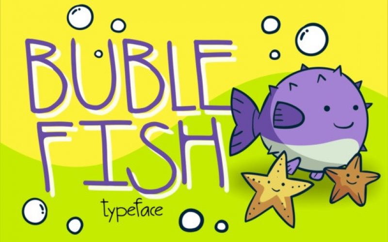 Buble Fish Display Font Fontlot Com