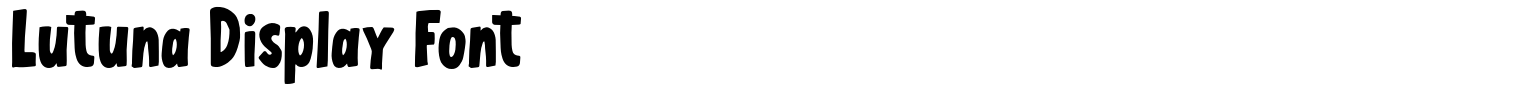 Lutuna Display Font