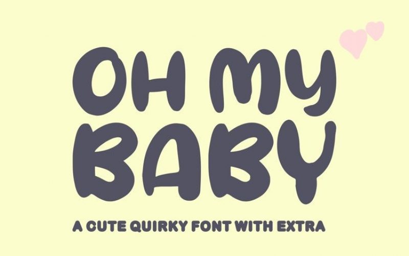 Oh My Baby Display Font Fontlot Com