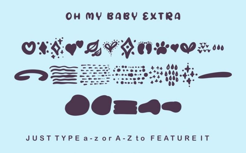 Oh My Baby Display Font Fontlot Com