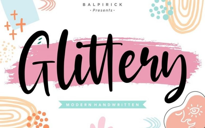 glittery-script-font-fontlot