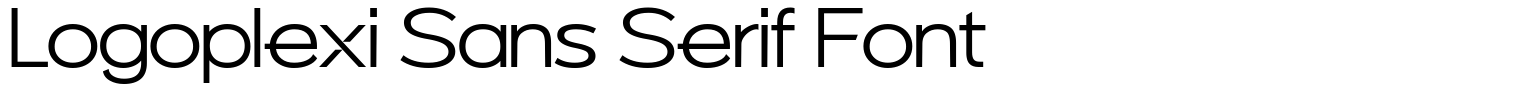 Logoplexi Sans Serif Font