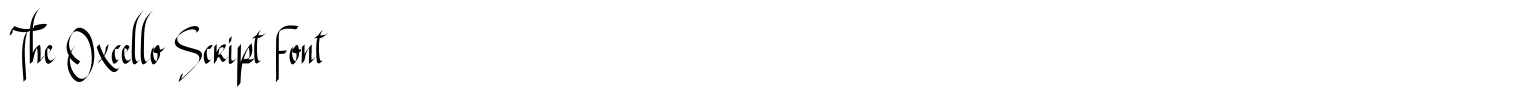 The Oxcello Script Font