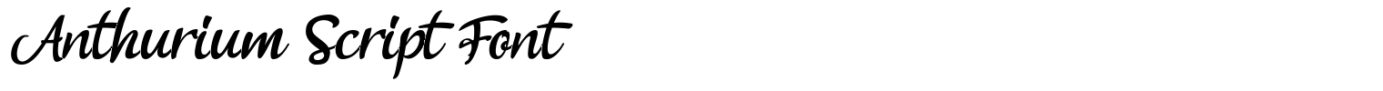 Anthurium Script Font