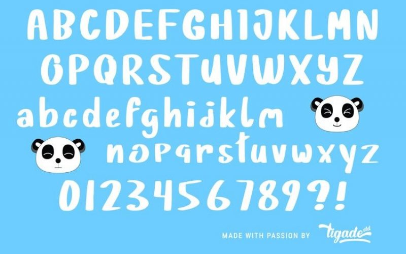 Baby Panda Display Font Fontlot Com