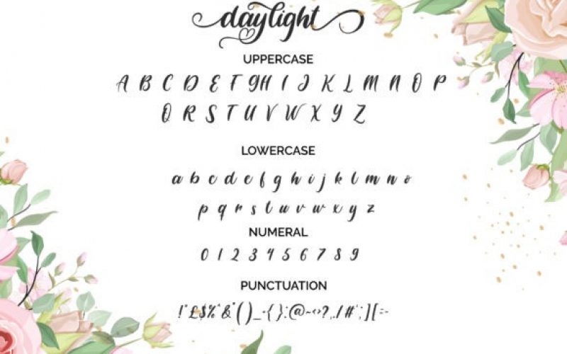 Daylight Script Font Fontlot Com