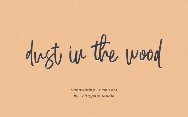 Dust In The Wood Script Font Fontlot Com