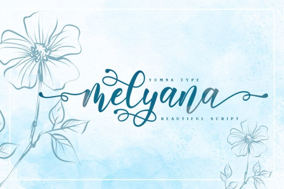 Download Free Melyana Script Font Fontlot Com PSD Mockup Template