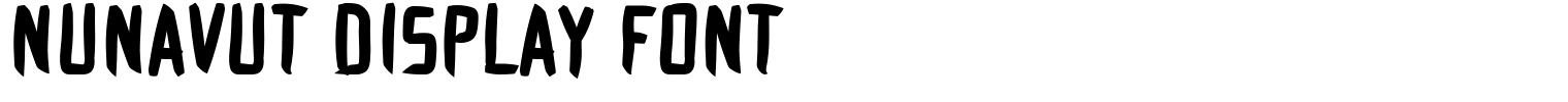 Nunavut Display Font