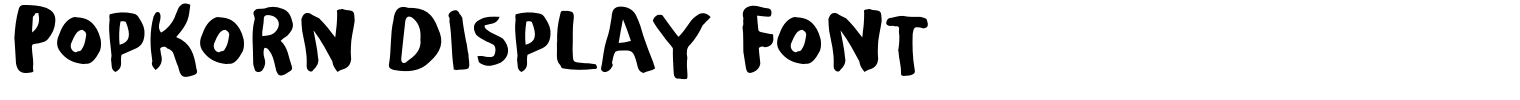 Popkorn Display Font