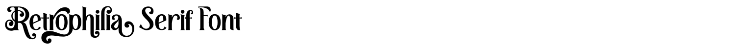 Retrophilia Serif Font