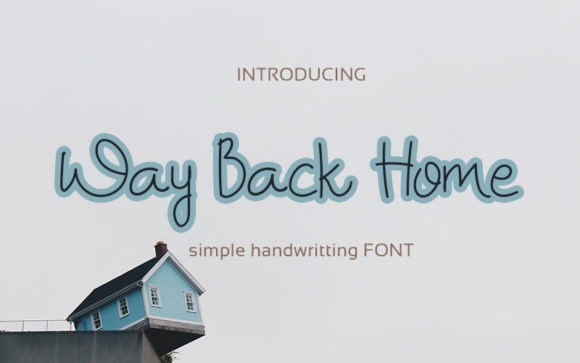 Download Free Way Back Script Home Fontlot Com PSD Mockup Template
