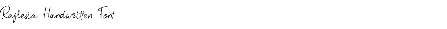 Raflesia Handwritten Font