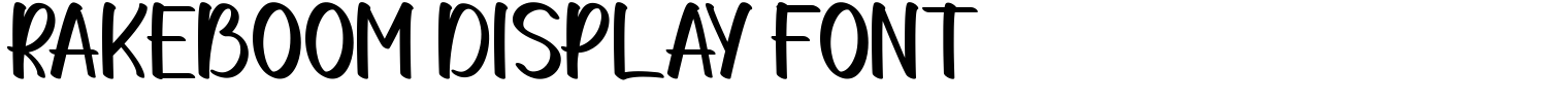 Rakeboom Display Font
