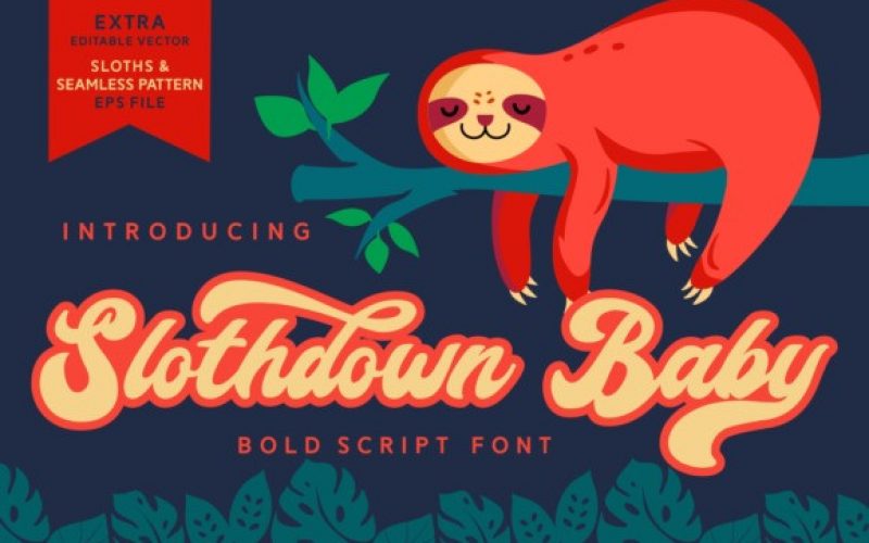 Slothdown Baby Handwritten Font Fontlot Com