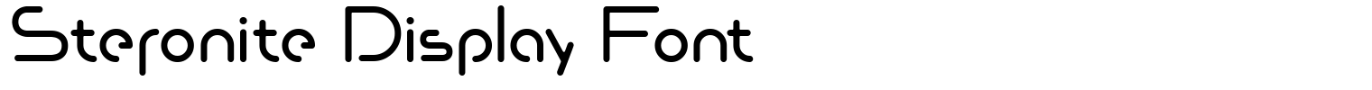 Steronite Display Font