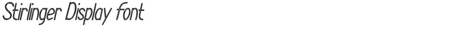 Stirlinger Display Font