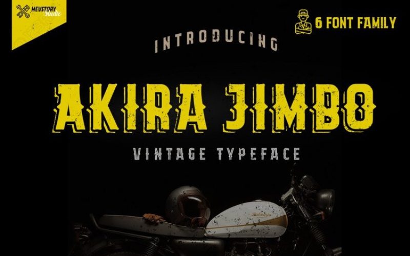 Akira Jimbo Display Font Fontlot Com
