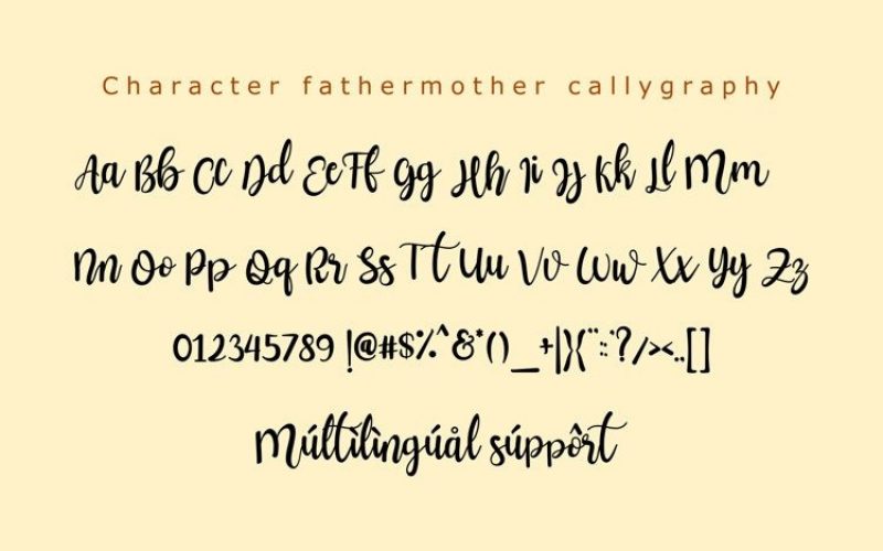 Father Mother Calligraphy Font Fontlot Com