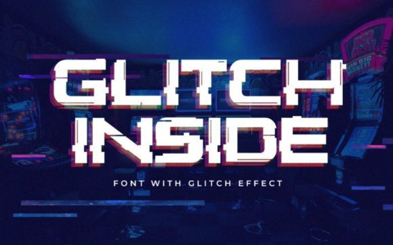 Glitch Inside Display Font Fontlot Com