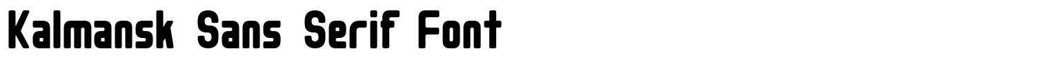 Kalmansk Sans Serif Font