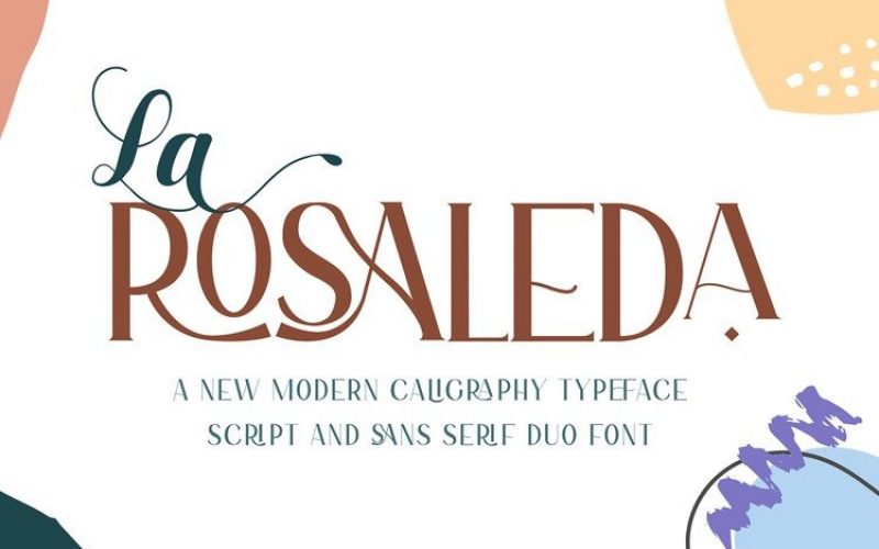 La Rosaleda Display Font Fontlot Com