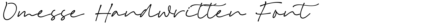 Omesse Handwritten Font