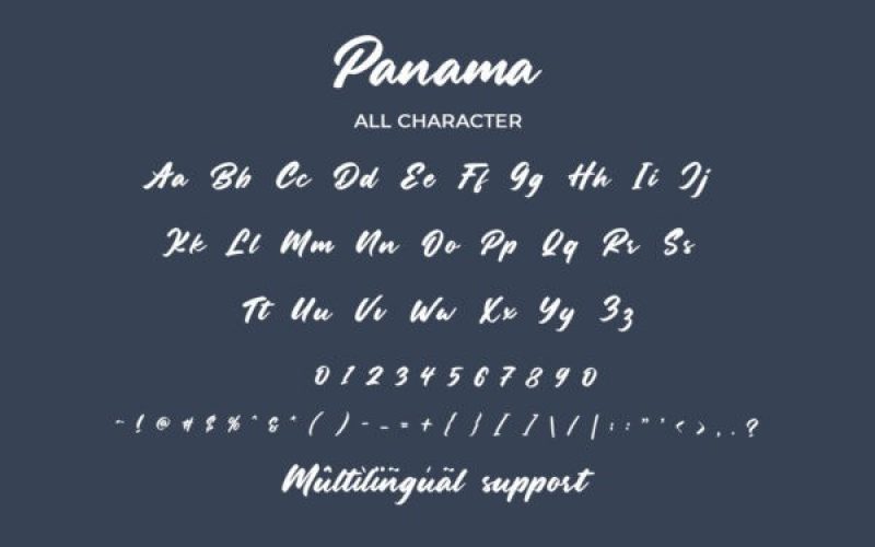 Panama Script Font Fontlot Com