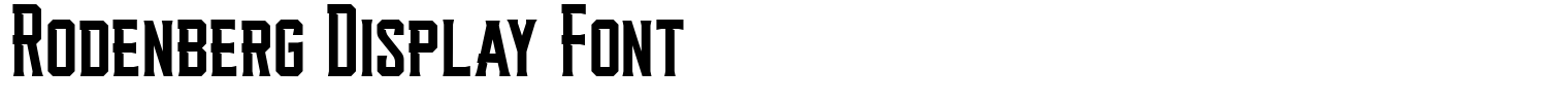 Rodenberg Display Font