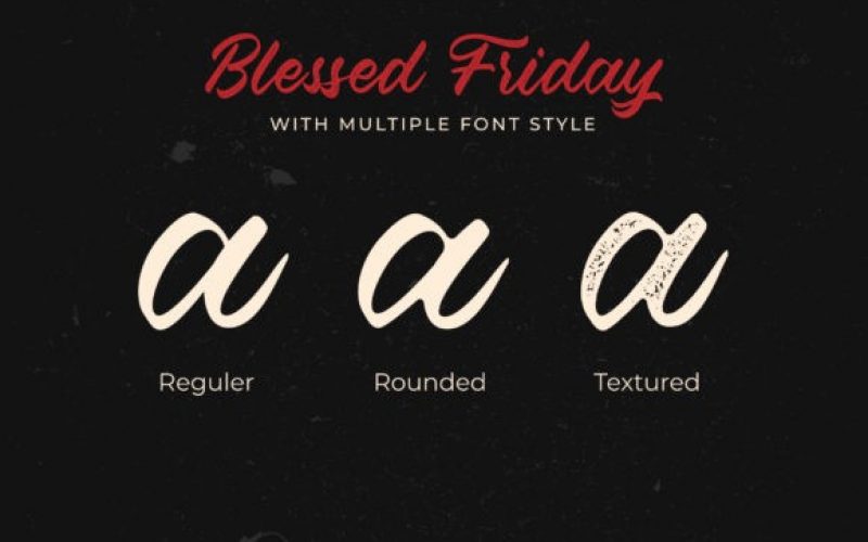 Blessed Friday Brush Font Fontlot Com