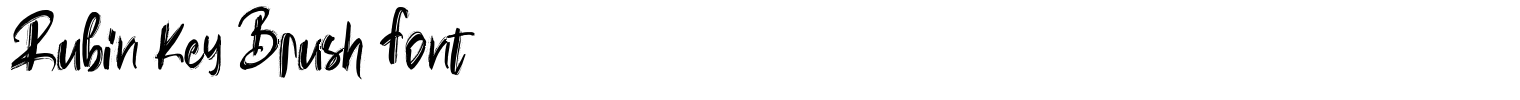 Rubin Key Brush Font