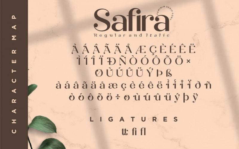 Safira Display Font Fontlot Com