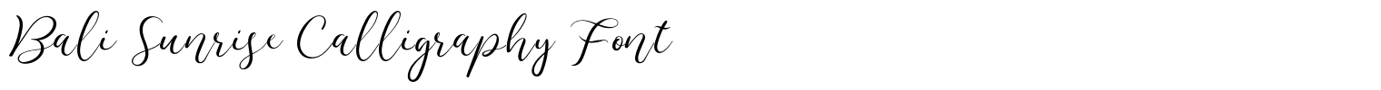 Bali Sunrise Calligraphy Font