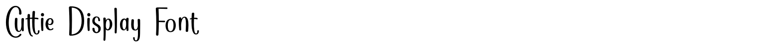 Cuttie Display Font