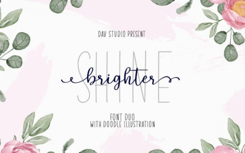 Shine Brighter Font Duo Fontlot Com