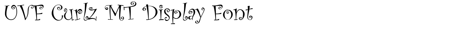 UVF Curlz MT Display Font