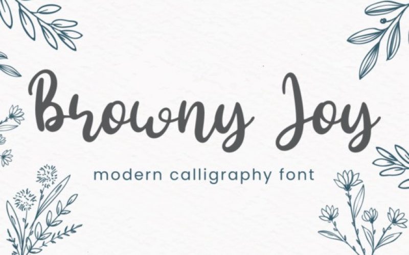 Browny Joy Calligraphy Font Fontlot Com